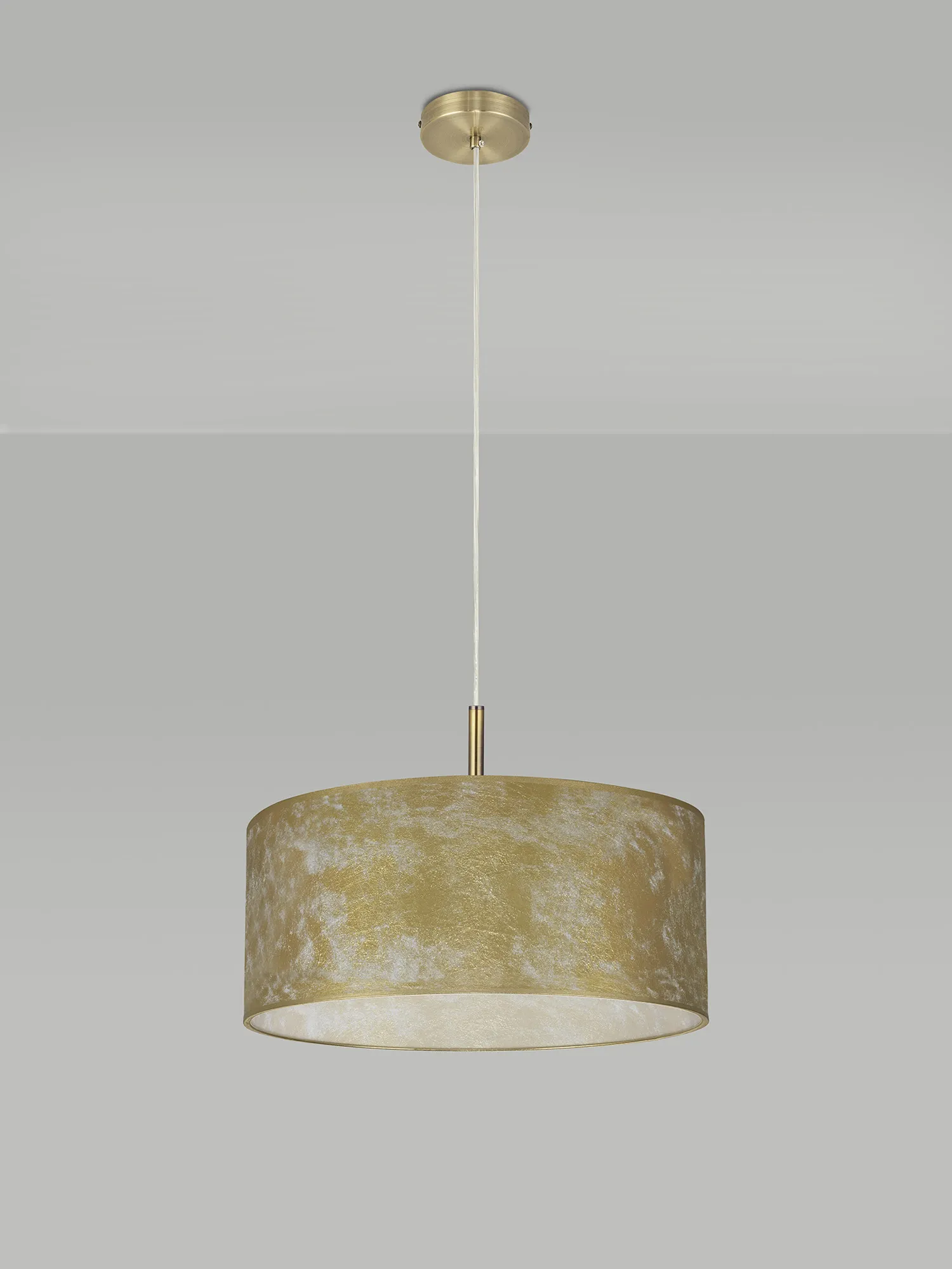 Baymont 50cm 3 Light Pendant Antique Brass, Gold Leaf DK0835  Deco Baymont AB GL